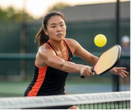 Pickleball action